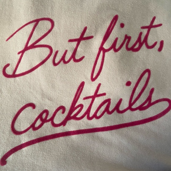 NWT Wildfox But First Cocktails Sweatshirt Size S Pink - Picture 6 of 6